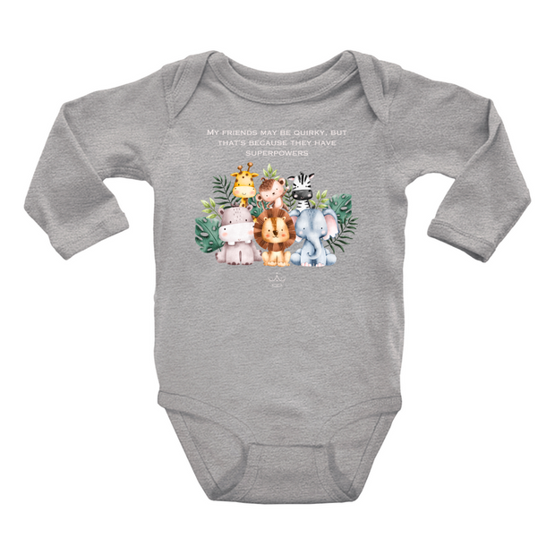 Onesie Long Sleeve Baby Bodysuit- Friends