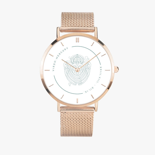 Fashion Ultra-thin Stainless Steel Quartz Watch -Astrology Virgo