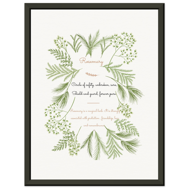 Museum-Quality Matte Paper Metal Framed Poster - Rosemary II