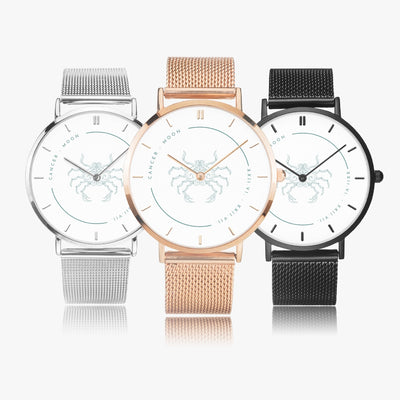 Astrology Cancer Stainless Steel Quartz Watch