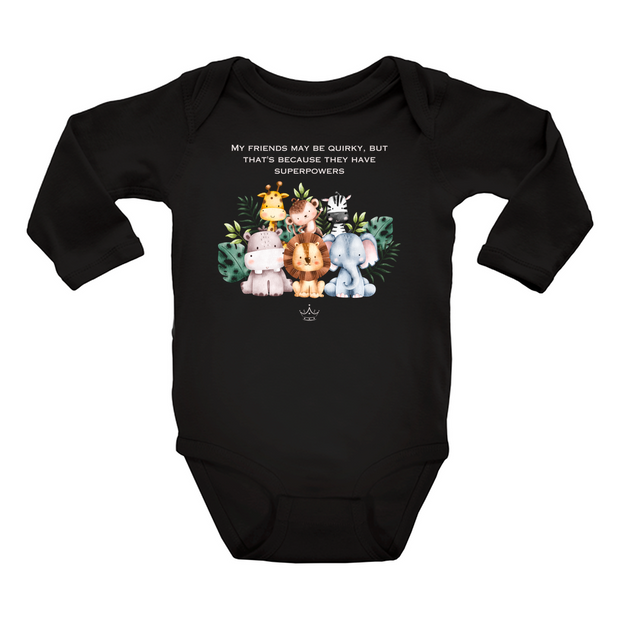 Onesie Long Sleeve Baby Bodysuit- Friends