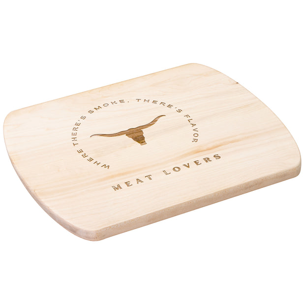 Hardwood Oval Cutting Board Bull Design