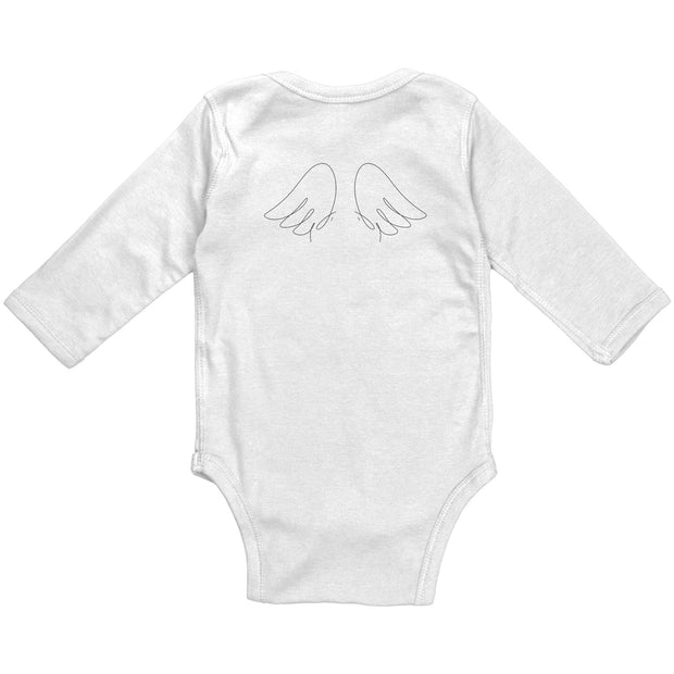 Long Sleeve Baby Bodysuit - Angel Design