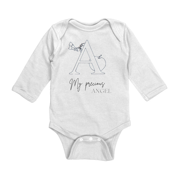 Long Sleeve Baby Bodysuit - Angel Design