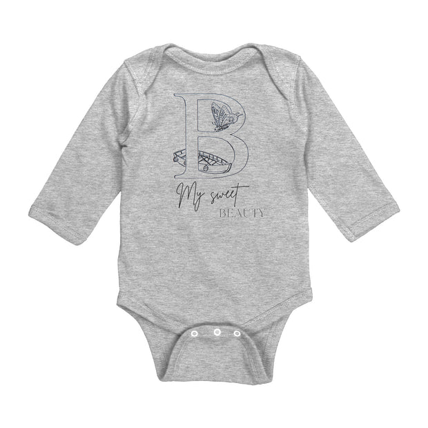 Long Sleeve Baby Bodysuit - Beauty Print