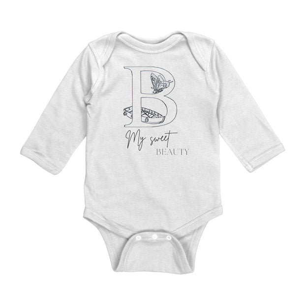 Long Sleeve Baby Bodysuit - Beauty Print