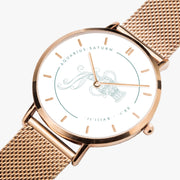 Fashion Ultra-thin Stainless Steel Quartz Watch (With Indicators)- Astrology Aquarius