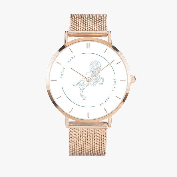 Stainless Steel Quartz Watch Astrology -Aries