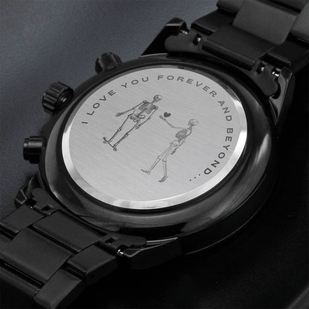 Engraved Men Watch - Skeleton