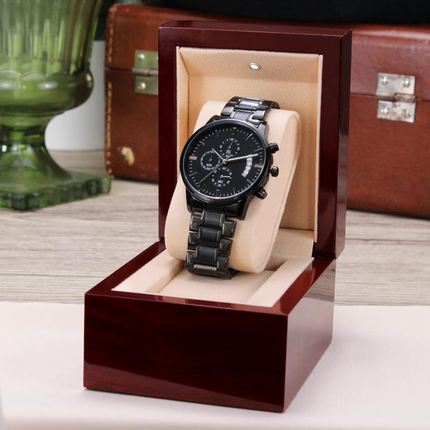 Engraved Men Watch - Skeleton