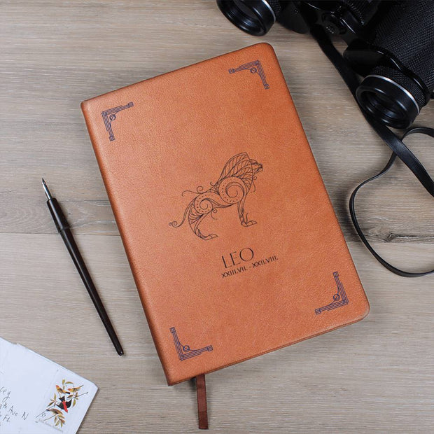 Graphic Leather Journal - Leo