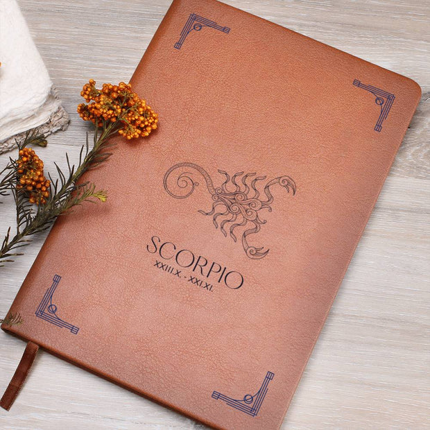 Graphic Leather Journal - Scorpio